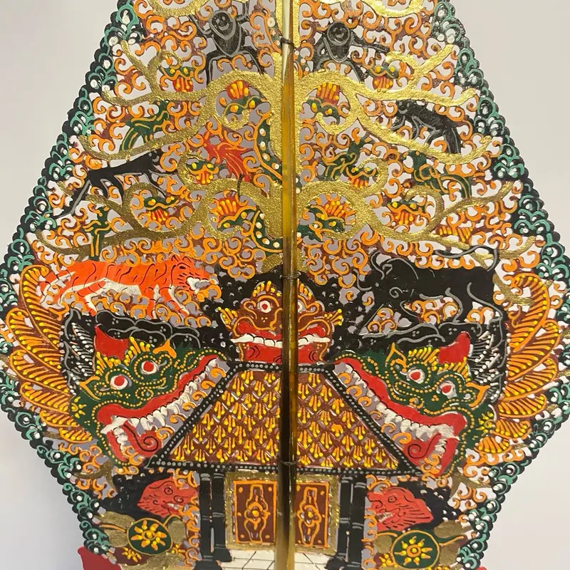 NAKIROHBUSINESS Wayang Kulit Alusan Mini Gunungan Kayon Gapit Sungu Ukuran 30cm 6