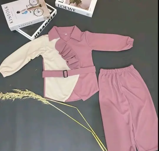 SETELAN ANAK PEREMPUAN TERBARU KOREANSTYLE FREE BELT 2-10 TAHUN 0