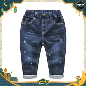 Celana Panjang Jeans Fashion Anak Laki-Laki Warna Denim
