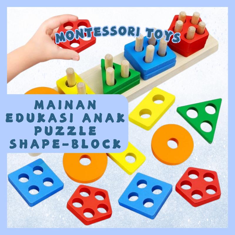 Mainan Montessori Toys Untuk Edukasi Anak Usia 1 Tahun - 2 Tahun Jenis