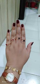 Product Review of Cincin Wanita Model Mata Oval Warna Biru Hijau Elegan Aksesoris Perhiasan Rings Elegan Dewasa Hadiah from K** 0