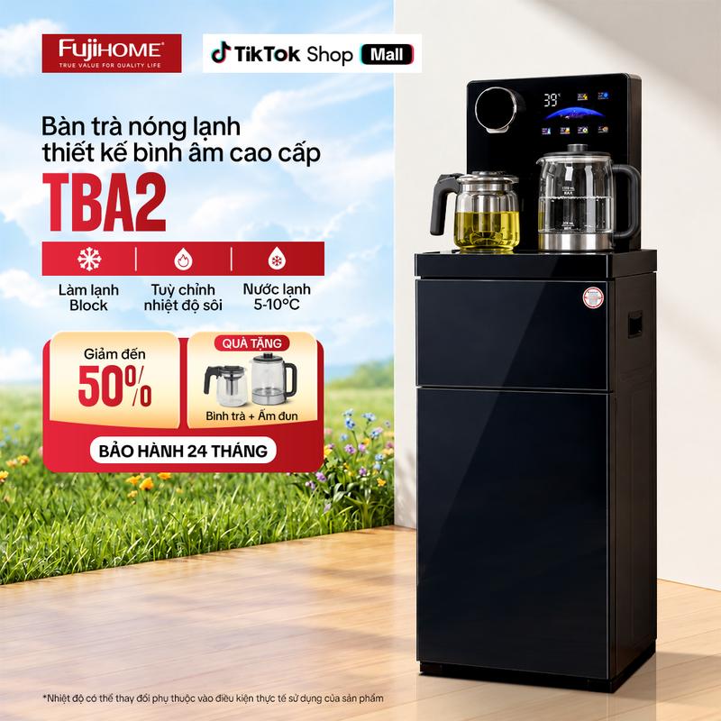 Cây nước nóng lạnh Fujihome TBA2 - Kết hợp bàn pha trà, cafe