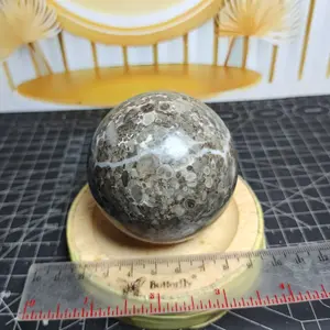 Asli Batu Alam Natural Coral Jasper Sphere (1)