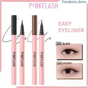 Pinkflash Easy Eyeliner Waterproof Coklat Hitam/Pensil Alis