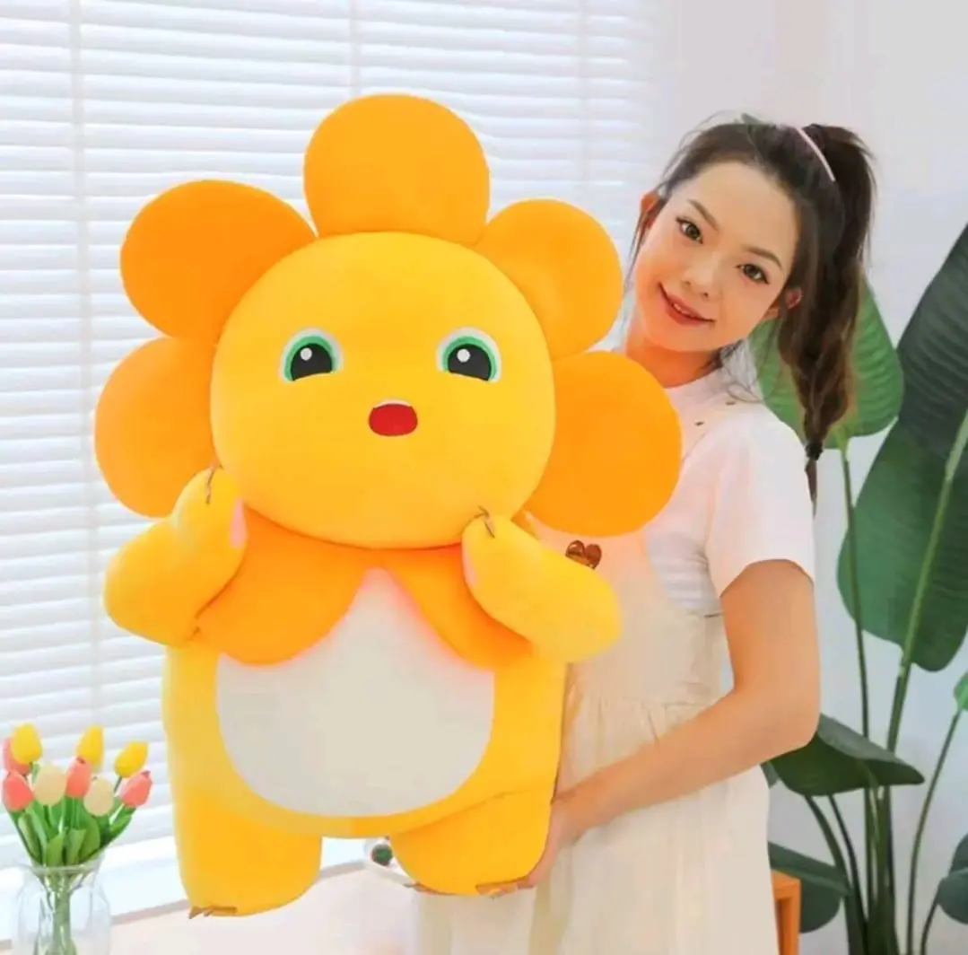 Boneka Dino Nailong Matahari Naloong Flower Jumbo Lucu Bahan Plush Istimewa Mainan Dolls Tinggi 70 cm & 35 cm Bahan Halus Lembut Aman untuk Anak TSNI Dolls