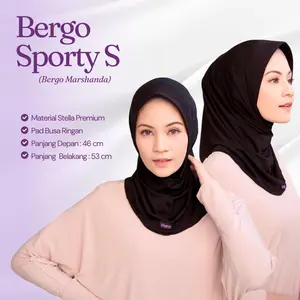 Milyarda Hijab - Bergo Instan Olahraga Bergo Sporty S Instan Busa Lembut Kerudung Sekolah Muslim