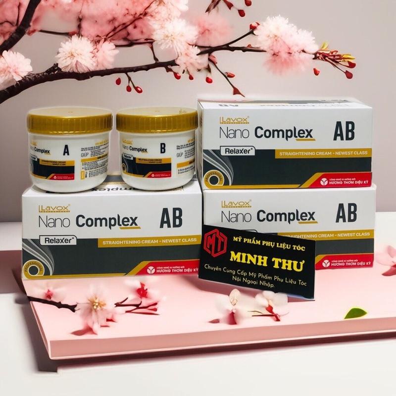Lavox Kem Duỗi Phục Hồi Tóc Nano Complex AB 150ml x 2 + Bao Tay Women - Công Nghệ Phủ Bóng Tóc Mượt Tự Nhiên & Giữ Độ Ẩm Tóc