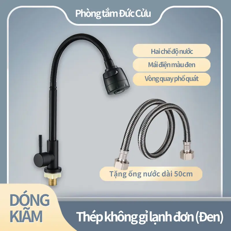 Thiết kế sang trọng mới vòi nước lạnh đơn dọc nhà bếp đa chức năng, giảm van nước vòi chia đôi để tạo ra mẫu vòi inox chống tia nước dauloc  nuoctaivoi voimay  loc nuoc vòi  giảm áp dauloc  nuoc