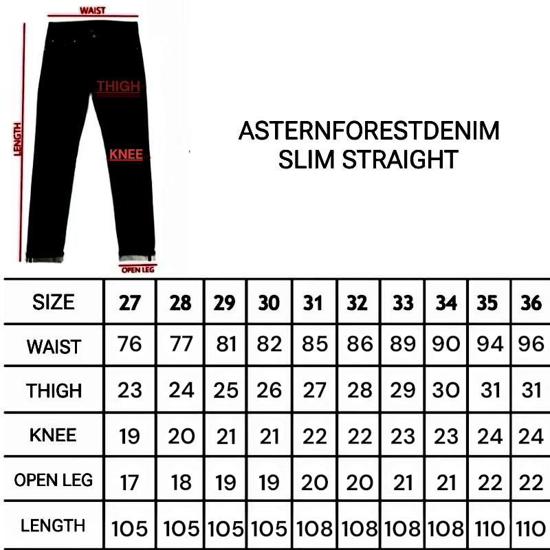 Asternforest Celana Denim Selvedge Accent The Wards 14oz Indigo x Grey