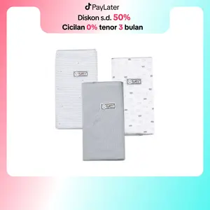 FLUFFY Bedong Bayi Abu (Isi 3 Pcs) BDG ABU NB