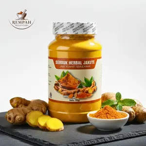 Kunyit Temulawak Jahe Bubuk 150g - Serbuk Minuman Herbal Redakan Nyeri Sendi Pegel Linu - Powder Drink Kuning Instan Toples Gula Air