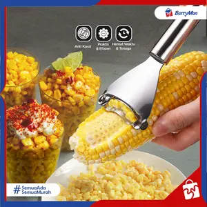 Alat Serut Pengupas Biji Jagung Manual Stainless Steel Praktis Anti Karat Untuk Dapur Masak Harian