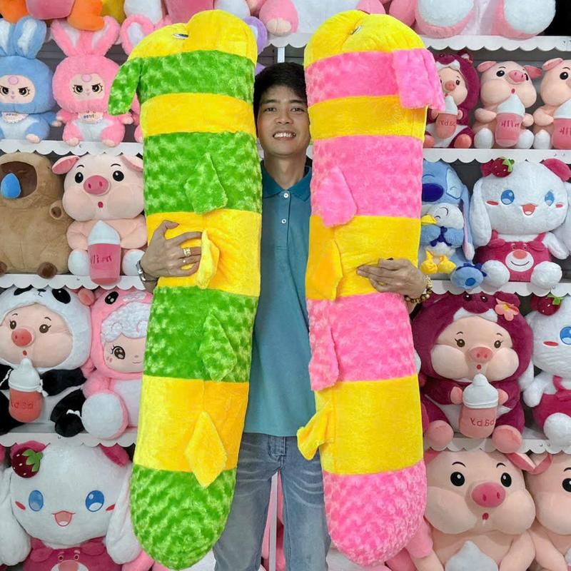 Gấu Bông Gối Ôm Sâu Bông Dài 1M2 - Thú Nhồi Bông - Thú Bông