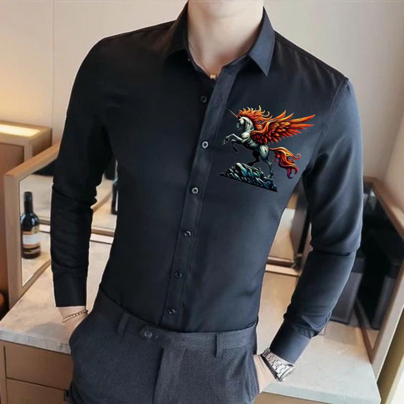 ÁO SƠ MI NAM DÀI TAY HOẠ TIẾT NGỰA THÁNH GIÓNG CÓ BIGSIZE TỚI 100KG