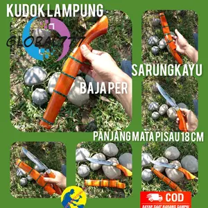 pisau sarung kayu bahan baja per