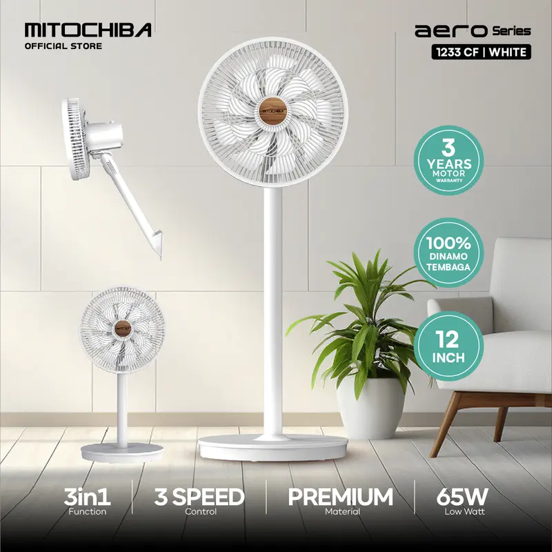 MITOCHIBA Kipas Angin 12 Inch 3in1 Aero Series Garansi Resmi - 1233CF 2