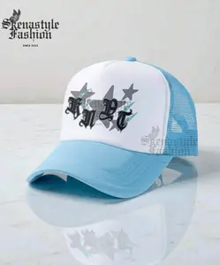Topi Trucker kalcer Skena Style Pria Wanita Biru Muda Topi Fashion Anak SMA SMK Viral
