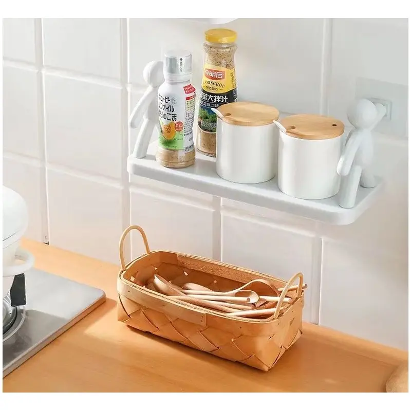 Hiasan Dinding Rak Tempel Susun Minimalis Ambalan Dinding Gantung Serbaguna Rak Dapur / Rak Dapur Model Dinding Gantung 8