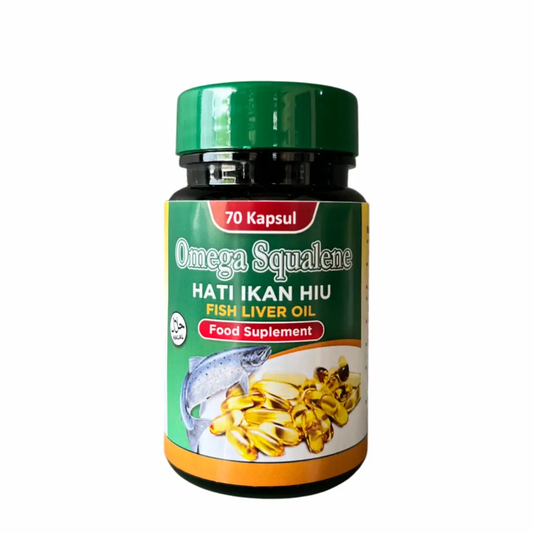 OMEGA SQUALENE Fish Oil Gold / minyak ikan Salmon Soft Gel 80 kapsul Omega 3 6 9