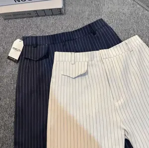 INKA BOUTIQUE Oro Pants Stripe Celana Anti Kusut Celana Panjang Korean Style Celana Higwaist Stripe Celana Formal Wanita