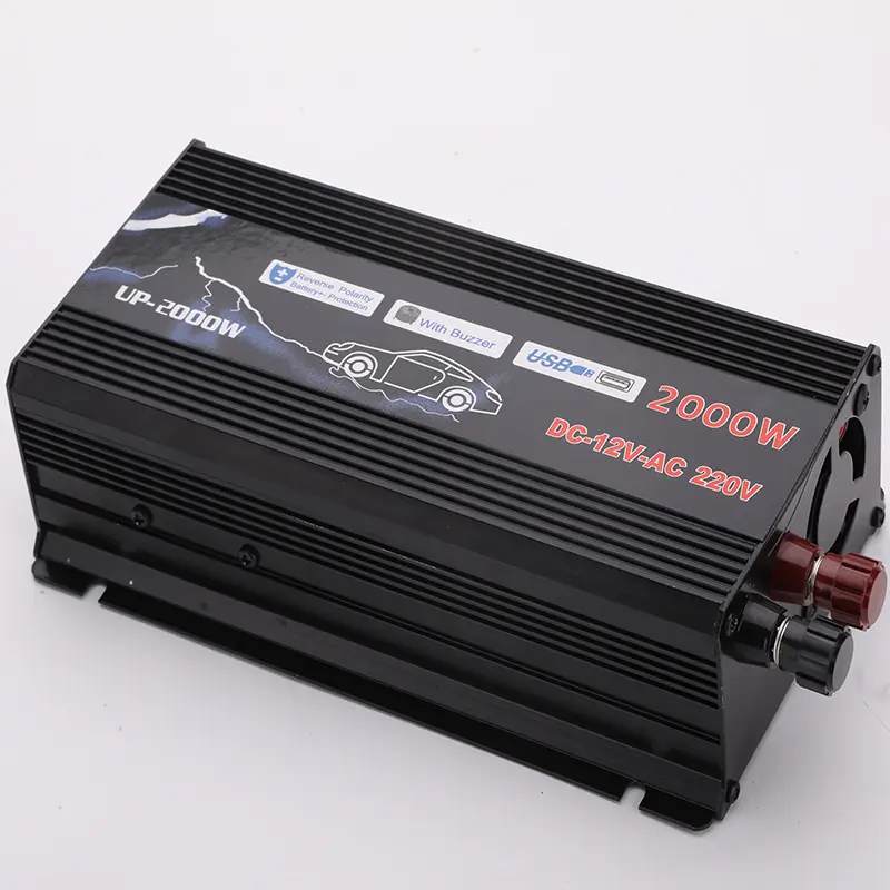Car Power Inverter 1000Watt/2000 Watt Mobil Pure Sine Wave DC 12V 24V AC 220V Mengubah Arus Listrik Mobil 8