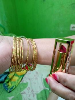 Product Review of gelang kroncong set 12 motip bambu 6 motip cantik maret edisi eid mubarok mewah Emas Gold from 𝖑**𝖆 ** 0