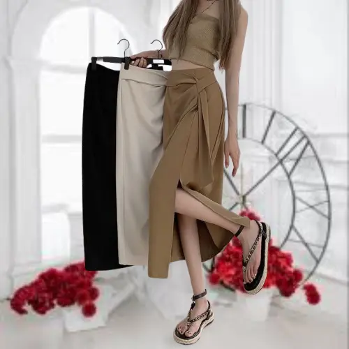 KHARIZKA - Tamara Midi skirt Rok Style Korea Rok Casual Flowy Rok Wanita Korean look Korean Skirt Remaja Dewasa Pesta 1