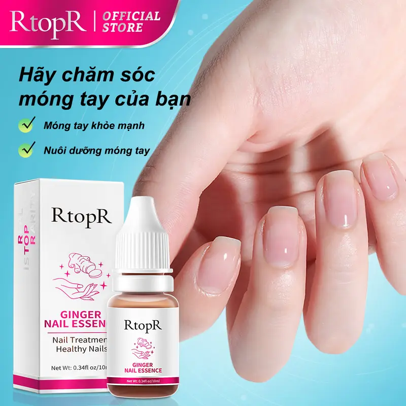 Tinh Chất Làm Móng, Rtopr, Gừng, Chăm Sóc Móng, Làm Sạch, Dinh Dưỡng Móng, Với Thành Phần Thực Vật Chiết Xuất Gừng, Thích Hợp Cho Móng Tay Mỏng, Màng, Vết Thâm, 10ml, Làm Dày Móng Tay, Hiệu Quả Tốt Nhất Cho Răng 0