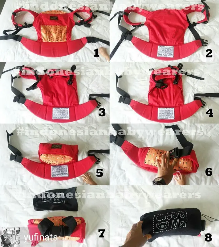 Cuddle me Lite carrier Polos Motif solid gendongan bayi depan SSC support M shape gendong hipseat Empuk 8