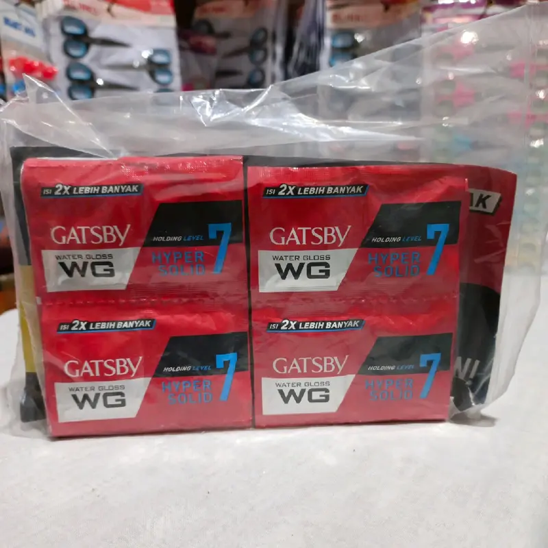 GATSBY Water Gloss Merah Renceng - Per Renceng isi 48 sachet Netto 5g×2 Perawatan Pomade 2