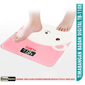 Timbangan Badan Kaca Digital a Body Elektronik Kartun 180kg