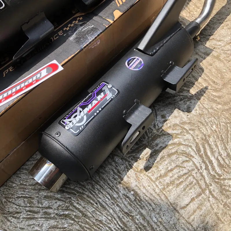 Original OMMAN RACING knalpot tsugigi suara ngebas adem fullset,pnp,untuk al metic Motor 3