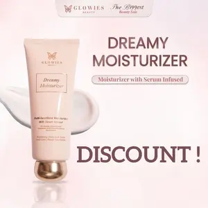 【74%off】Glowies Beauty Dreamy Moisturizer 80ml 7% Azeclair Niacinimide Alpha Arbutin 5x Ceramide Pelembab wajah Formulasi Korea membantu Mencerahkan Menghilangkan jerawat PIE PIH Memperbaiki Skin Barrier dan Acne Repair Non Comedogenic Busui Friendly