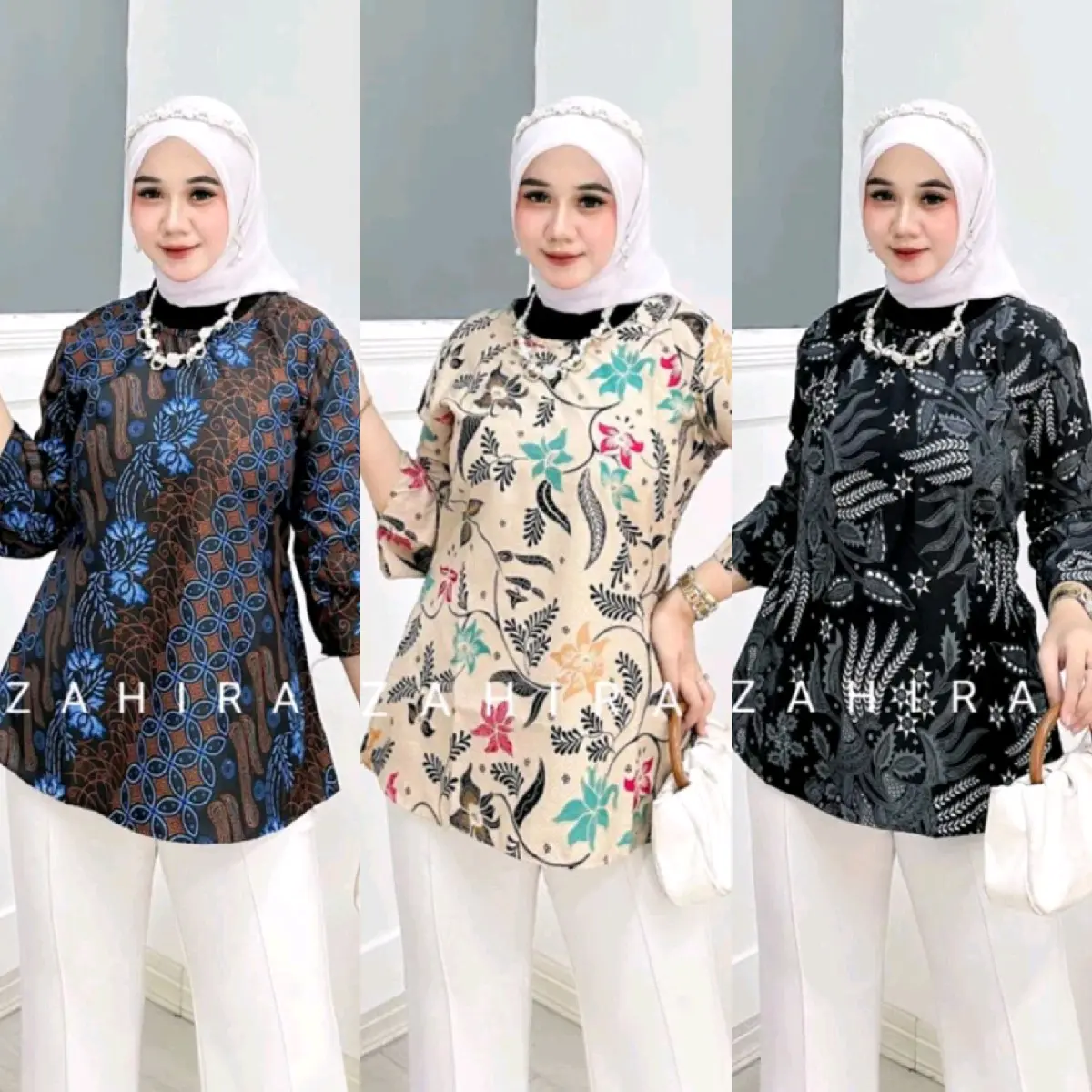 Atasan batik wanita Jumbo XXL XXXL XXXXL Kain Nyaman Printing