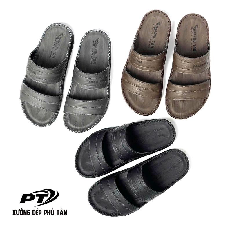 Dép Nam 2 Quai Ngang In Fashion Da Cao Cấp Đế Chống Trơn Trượt Da 2 Lớp Không Thấm Nước Khâu Chỉ Chất Chắn Lót Mút Êm Chân Slipper DéP Nhung Jean dép nam đẹp