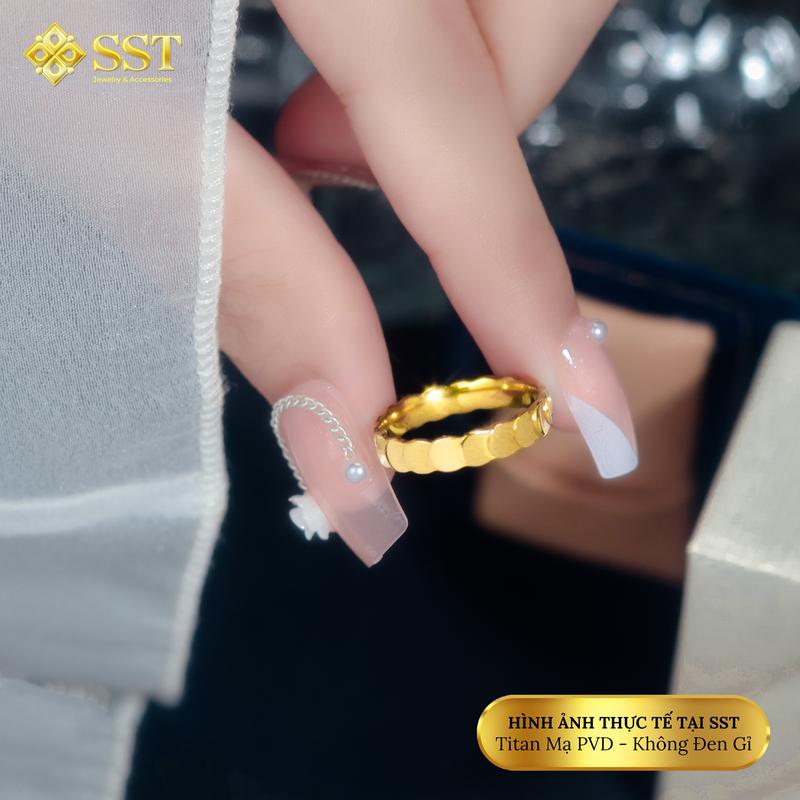 Nhẫn nữ kiểu vây cá độc đáo Titan không đen gỉ SST Official Store N79