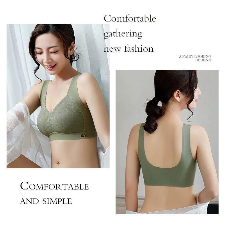Product Introduction of Bra Wanita Tanpa Wayar, Rekaan Lancar Sehelai, Ciri Angkat dan Anti-Kendur, Kamisol Renda Seksi, Sesuai untuk Tidur dan Sukan, Bra Tanpa Belakang, Bra Ibu Pertengahan Umur, dengan Sokongan Sisi, Umur 3 Tahun 5