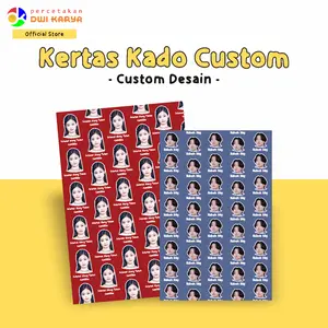 [FREE DESAIN] KERTAS KADO CUSTOM FOTO (UKURAN 48 X 33 CM [A3+])