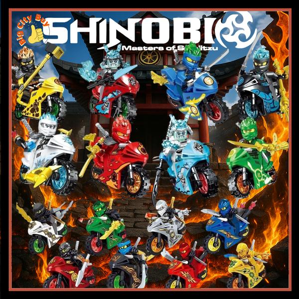 Set 8 Mô Hình Lắp Ráp Xe NinjaGo Siêu Đẳng Tặng Kèm 8 Nhân Vật Ninja Bigcitybuy đồ chơilego city