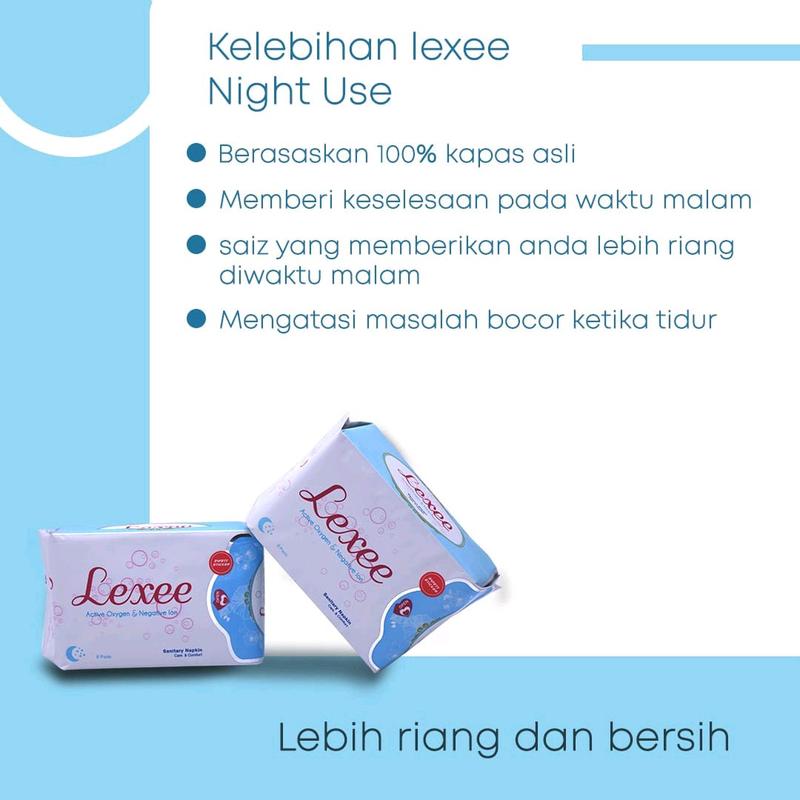 Pad Lexee Night Cotton | Kapas | Malam - TikTok Shop Malaysia