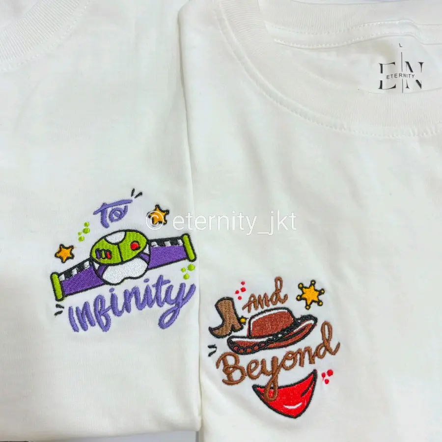 Kaos Couple Toy Story Buzz & Jessie Combed 20s Premium [Free Stiker]
