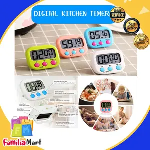 DIGITAL KITCHEN TIMER MASAK MAGNET JAM ALARM STOPWATCH DAPUR MASAK alat kitchenware