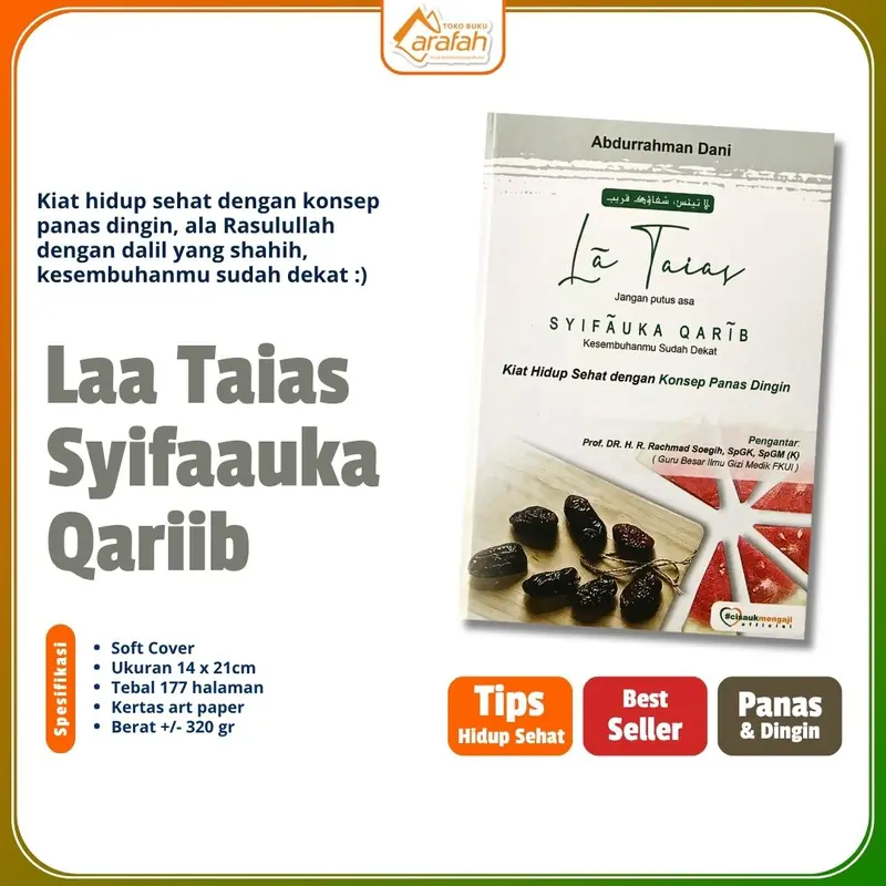 Ready La Taias Syifauka Qarib Kiat Hidup Sehat Dengan Konsep Panas Dingin cover tebal/standar cisaukmengaji