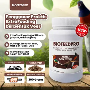 [EXTRA 20%] ExtraFooding Crumble Voer 300gr Kicau Gacor Pengganti Kroto, Jangkrik, Ulat Hongkong | Vitamin Burung Peningkat Gacor, Stamina, Imunitas Berbentuk Pur