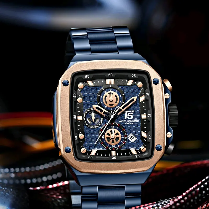 Jam Tangan T5 H 4110G Original Nautilus Case dengan Finishing Polished - Stopwatch, Stainless 1