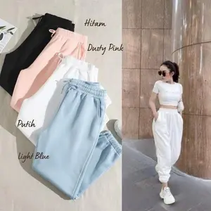 [COD] SWEATPANTS JOGGER WANITA UNISEX PREMIUM WARNA PASTEL SIZE M,L,XL , SWEATPANTS STYLE, CELANA PANJANG POLOS JOGGING NGE GYM GIM, CELANA SWEATPANTS DEWASA,CELANA PANJANG TALI Pakaian Sport
