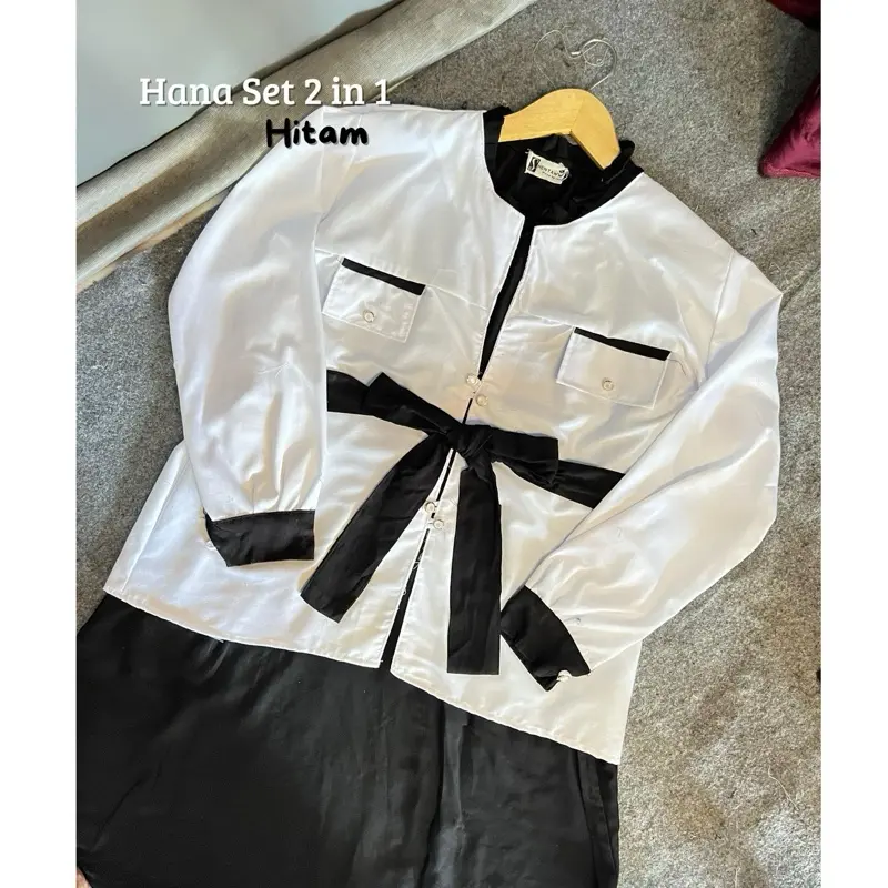 Dress Hana Setelan Dress Lebaran 2 in 1 Wanita Muslim Gamis