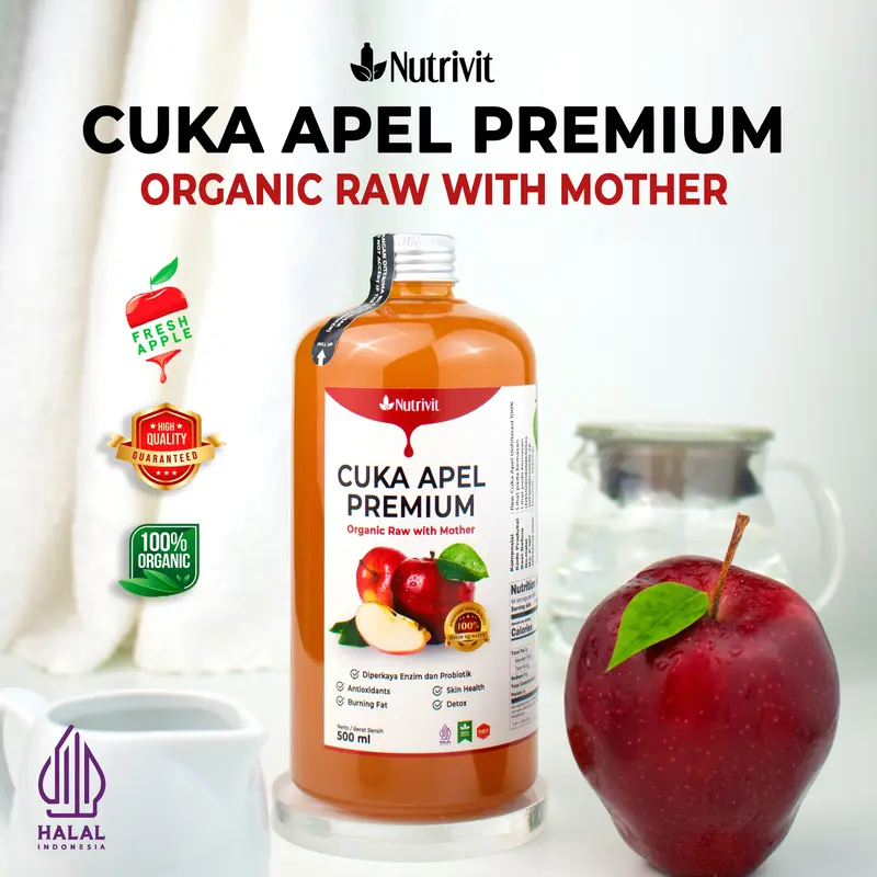 Paket Cuka Apel Original With Mother & Chia Seed Asli Organik 1