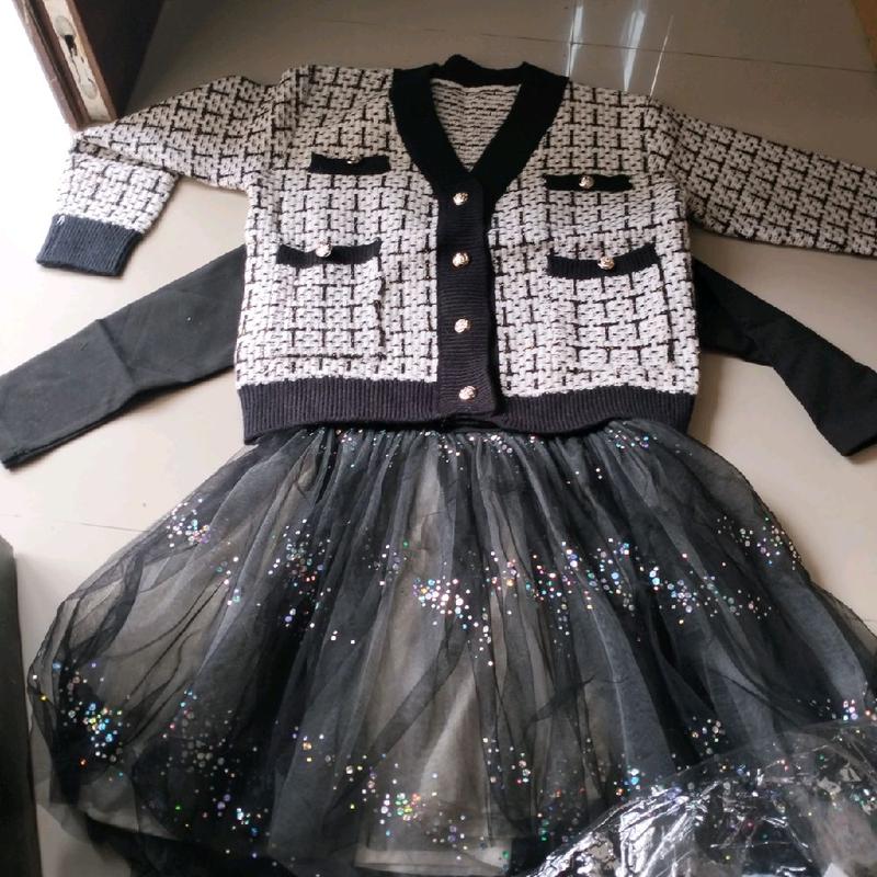 dress 2in1 blezer tweet premium anak,mewahl cantik , nyaman dipakai6105 1