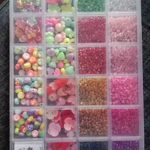 DIY Manik Manik Set Aesthetic - 1 Set DIY Manik Manik - 1 Set Kotak Lengkap - (BONUS Benang Elastis + Tali Giok + Manik Random + Pengait Udang + Ring) -SM002